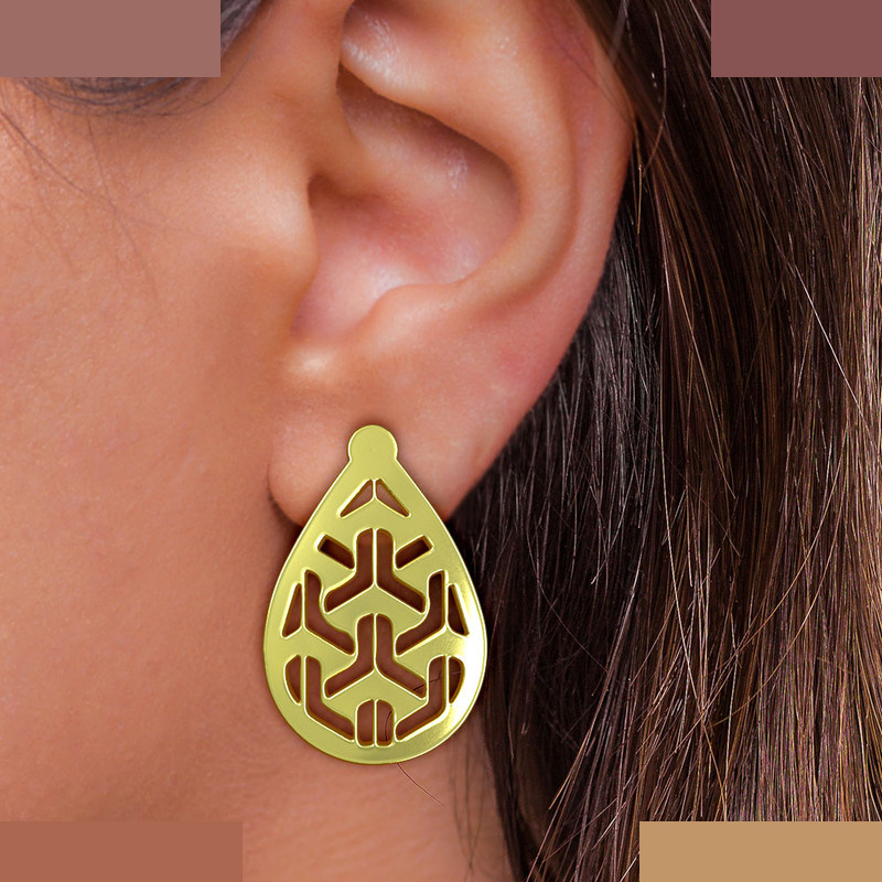 گوشواره طلا 18 عیار زنانه مدوپد مدل هندسی کد GA1-13665 گوشواره طلا 18 عیار زنانه مدوپد مدل هندسی کد GA1-13665