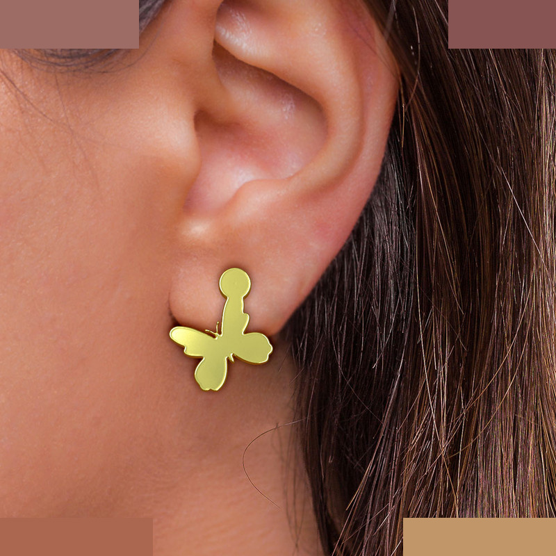 گوشواره طلا 18 عیار زنانه مدوپد مدل پروانه کد GA1-13818 گوشواره طلا 18 عیار زنانه مدوپد مدل پروانه کد GA1-13818