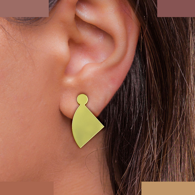 گوشواره طلا 18 عیار زنانه مدوپد مدل هندسی کد GA1-13987 گوشواره طلا 18 عیار زنانه مدوپد مدل هندسی کد GA1-13987