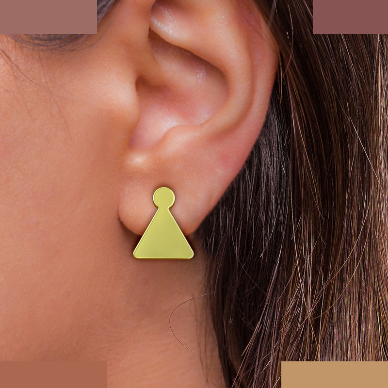 گوشواره طلا 18 عیار زنانه مدوپد مدل مثلث کد GA1-14077 گوشواره طلا 18 عیار زنانه مدوپد مدل مثلث کد GA1-14077