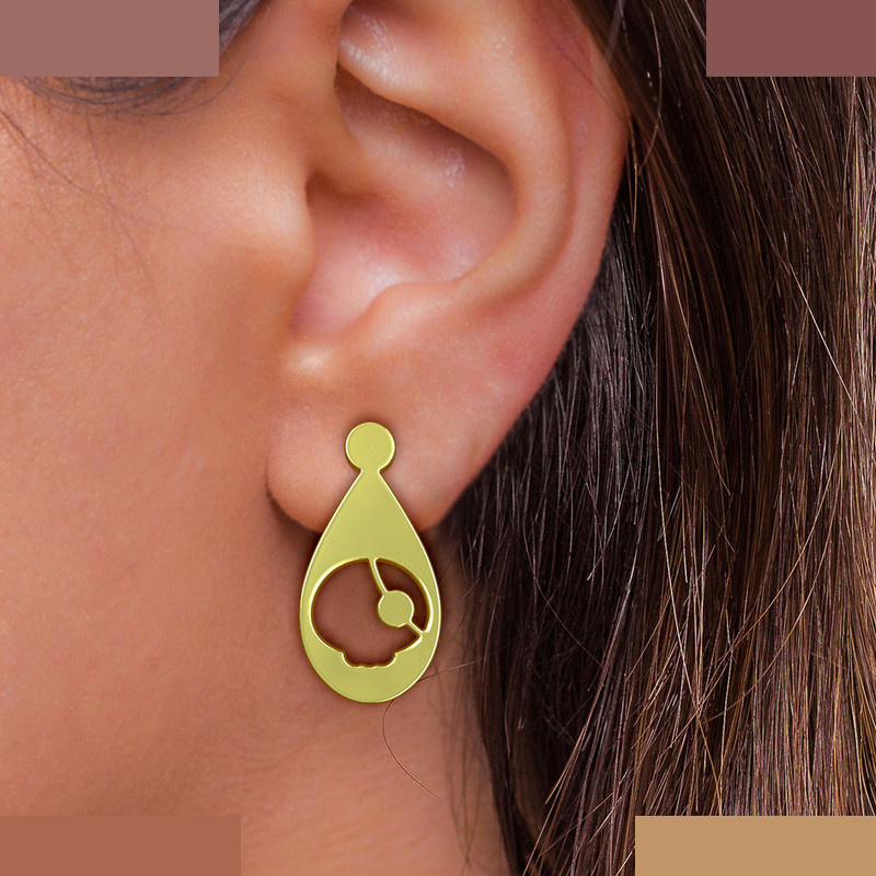 گوشواره طلا 18 عیار زنانه مدوپد مدل هندسی کد GA1-14109 گوشواره طلا 18 عیار زنانه مدوپد مدل هندسی کد GA1-14109