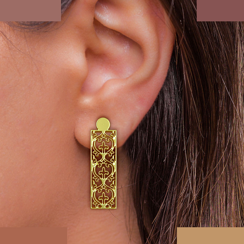 گوشواره طلا 18 عیار زنانه مدوپد مدل هندسی کد GA1-14255 گوشواره طلا 18 عیار زنانه مدوپد مدل هندسی کد GA1-14255