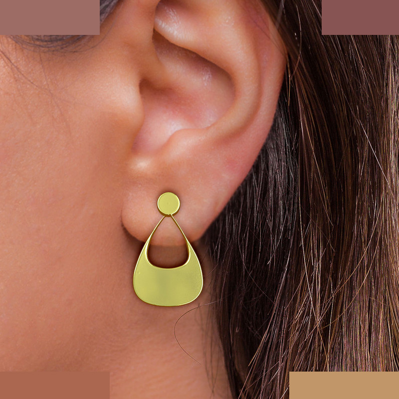 گوشواره طلا 18 عیار زنانه مدوپد مدل هندسی کد GA1-14328 گوشواره طلا 18 عیار زنانه مدوپد مدل هندسی کد GA1-14328