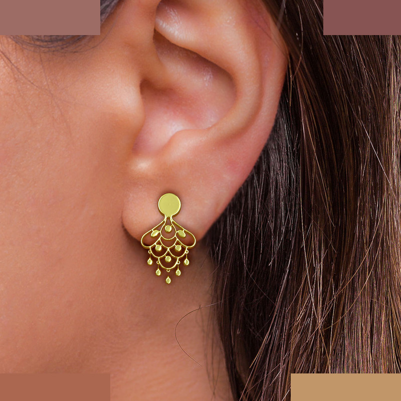 گوشواره طلا 18 عیار زنانه مدوپد مدل هندسی کد GA1-14792 گوشواره طلا 18 عیار زنانه مدوپد مدل هندسی کد GA1-14792