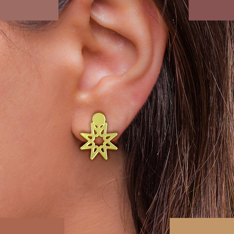 گوشواره طلا 18 عیار زنانه مدوپد مدل هندسی کد GA1-14855 گوشواره طلا 18 عیار زنانه مدوپد مدل هندسی کد GA1-14855