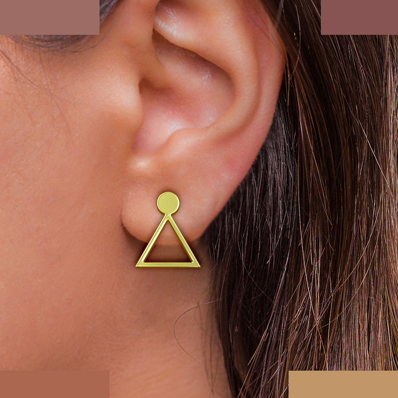 گوشواره طلا 18 عیار زنانه مدوپد مدل مثلث کد GA1-14880 گوشواره طلا 18 عیار زنانه مدوپد مدل مثلث کد GA1-14880