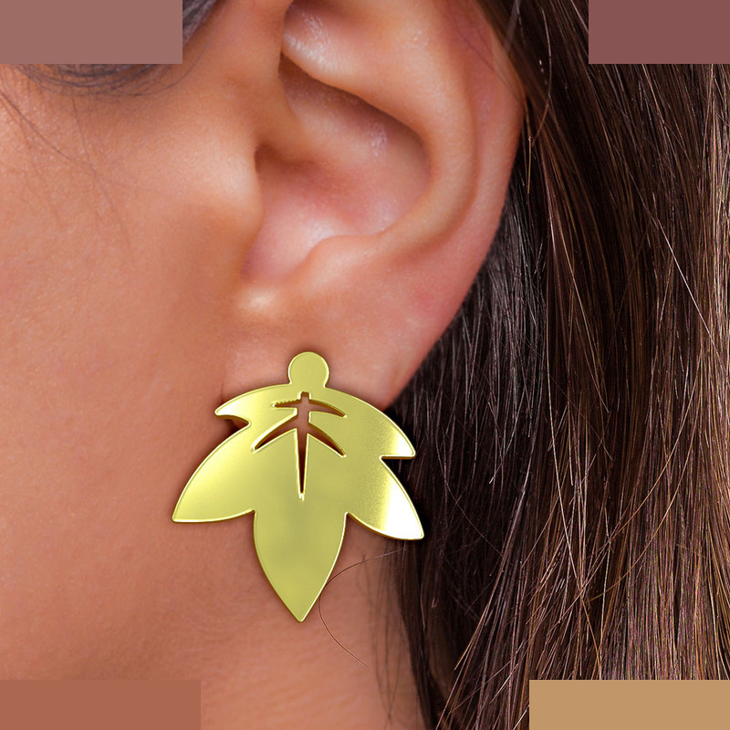 گوشواره طلا 18 عیار زنانه مدوپد مدل برگ کد GA1-14965 گوشواره طلا 18 عیار زنانه مدوپد مدل برگ کد GA1-14965