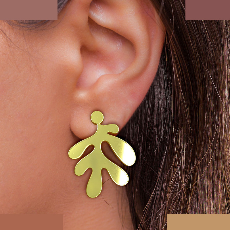 گوشواره طلا 18 عیار زنانه مدوپد مدل برگ کد GA1-14967 گوشواره طلا 18 عیار زنانه مدوپد مدل برگ کد GA1-14967