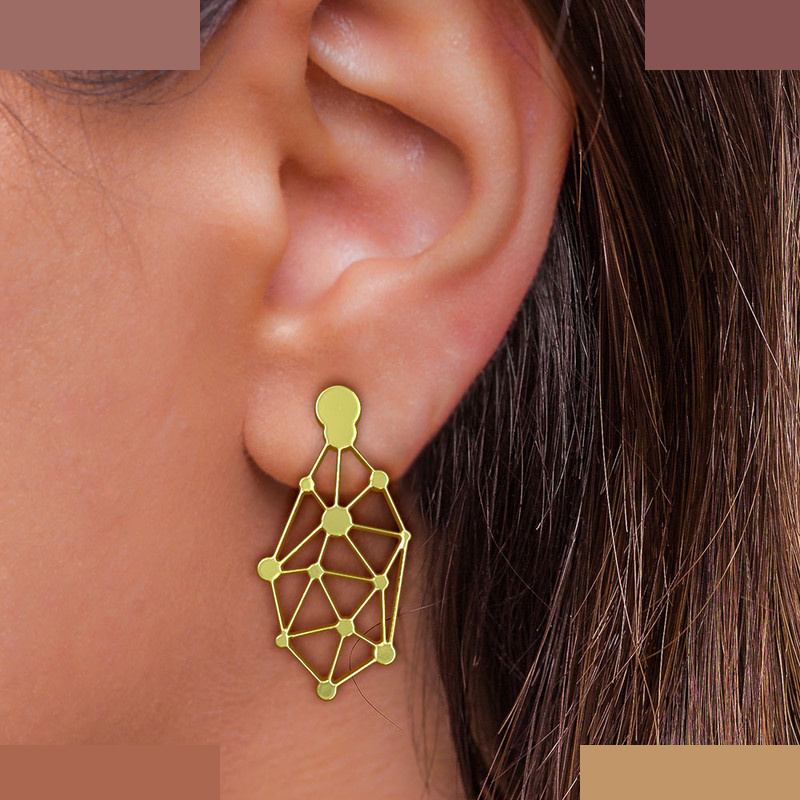 گوشواره طلا 18 عیار زنانه مدوپد مدل هندسی کد GA1-15000 گوشواره طلا 18 عیار زنانه مدوپد مدل هندسی کد GA1-15000