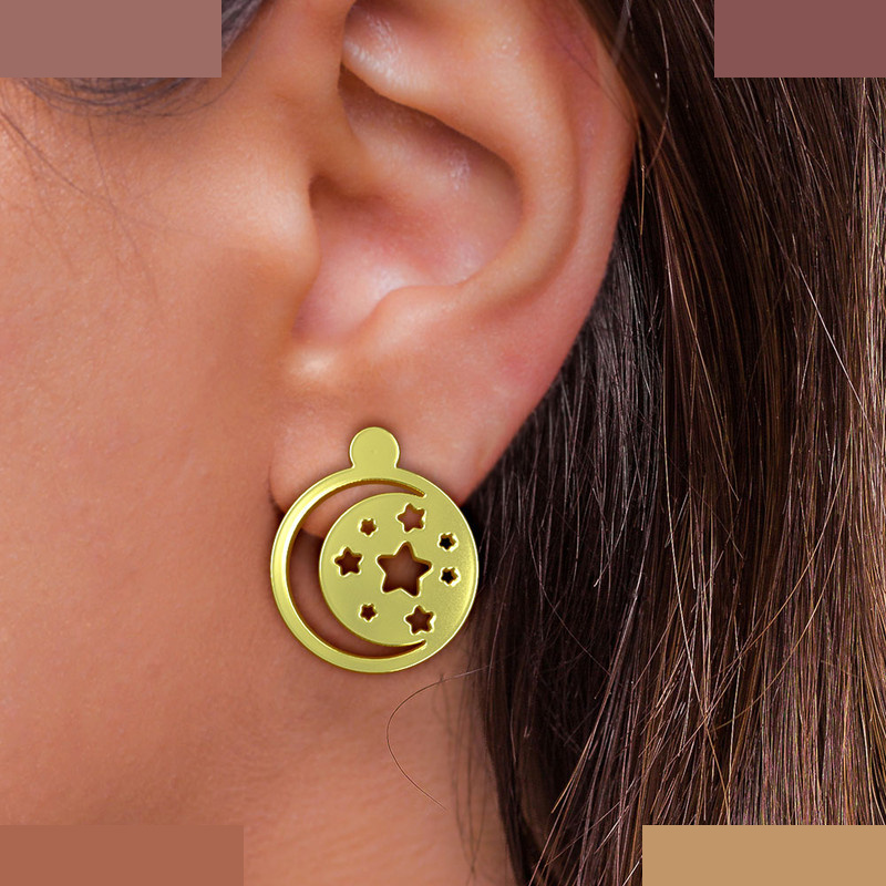 گوشواره طلا 18 عیار زنانه مدوپد مدل ماه کد GA1-15023 گوشواره طلا 18 عیار زنانه مدوپد مدل ماه کد GA1-15023