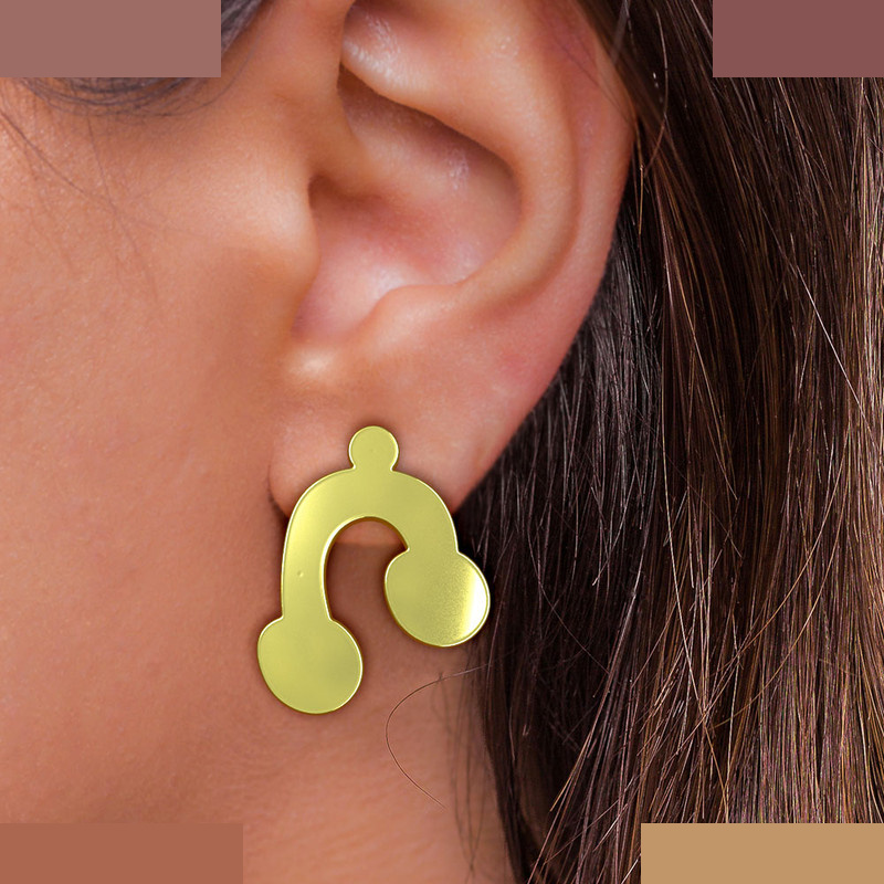 گوشواره طلا 18 عیار زنانه مدوپد مدل هندسی کد GA1-15083 گوشواره طلا 18 عیار زنانه مدوپد مدل هندسی کد GA1-15083