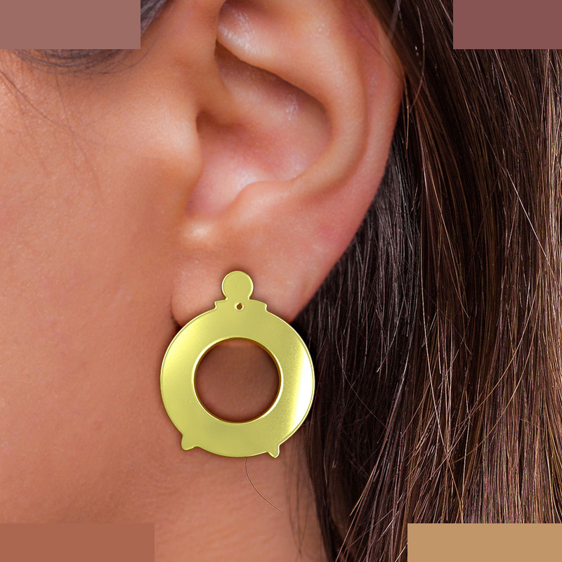 گوشواره طلا 18 عیار زنانه مدوپد مدل هندسی کد GA1-15080 گوشواره طلا 18 عیار زنانه مدوپد مدل هندسی کد GA1-15080