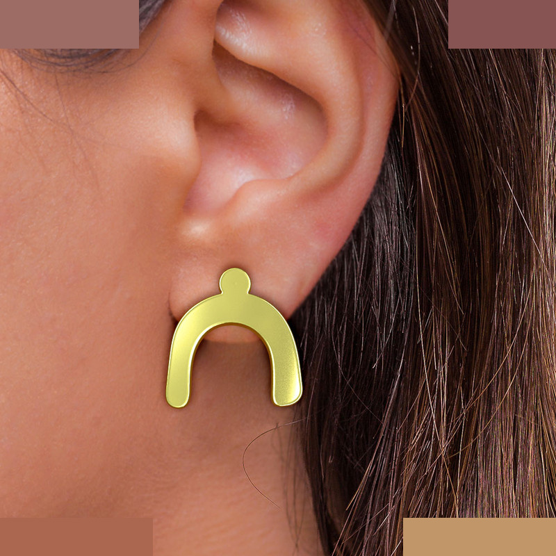 گوشواره طلا 18 عیار زنانه مدوپد مدل هندسی کد GA1-15101 گوشواره طلا 18 عیار زنانه مدوپد مدل هندسی کد GA1-15101