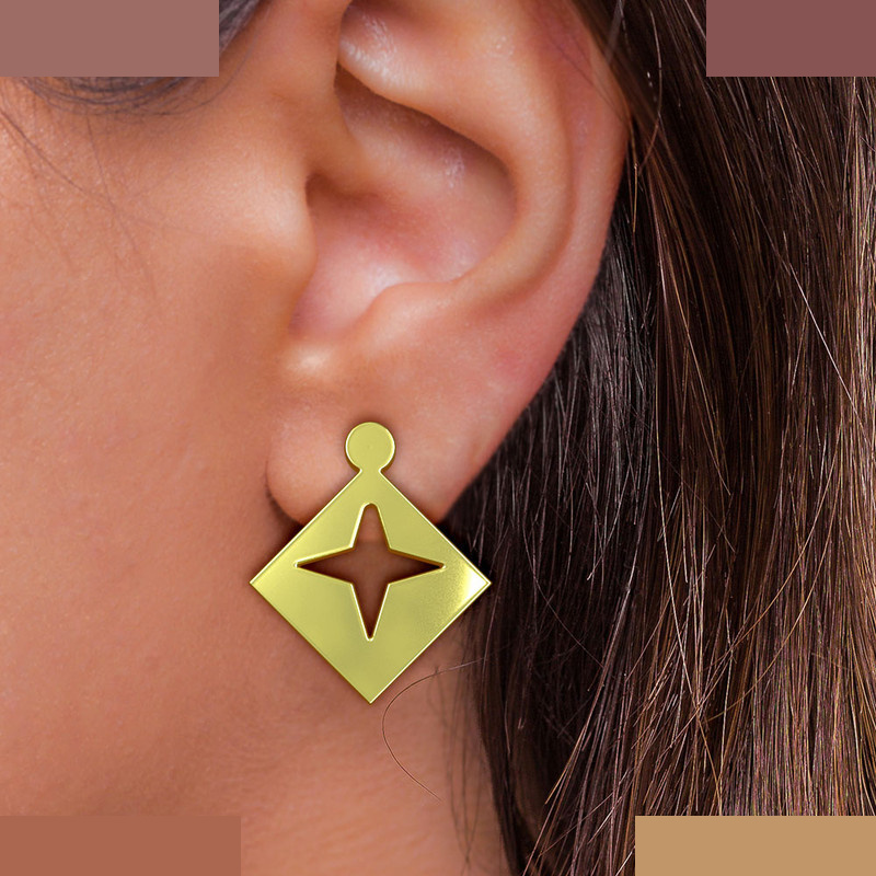 گوشواره طلا 18 عیار زنانه مدوپد مدل هندسی کد GA1-15110 گوشواره طلا 18 عیار زنانه مدوپد مدل هندسی کد GA1-15110