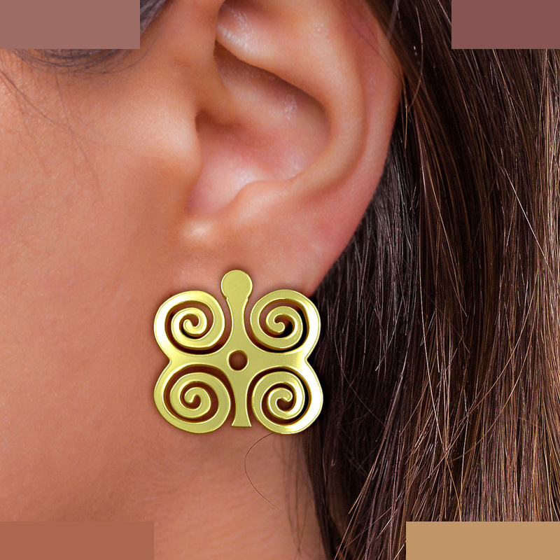 گوشواره طلا 18 عیار زنانه مدوپد مدل هندسی کد GA1-15115 گوشواره طلا 18 عیار زنانه مدوپد مدل هندسی کد GA1-15115