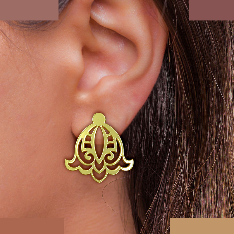 گوشواره طلا 18 عیار زنانه مدوپد مدل هندسی کد GA1-15237 گوشواره طلا 18 عیار زنانه مدوپد مدل هندسی کد GA1-15237