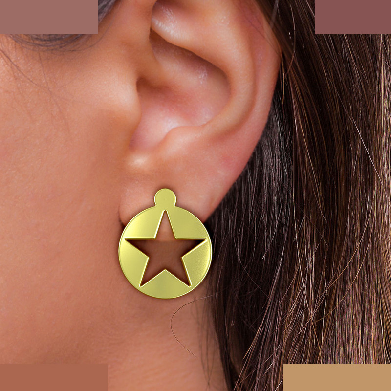 گوشواره طلا 18 عیار زنانه مدوپد مدل ستاره کد GA1-15345 گوشواره طلا 18 عیار زنانه مدوپد مدل ستاره کد GA1-15345