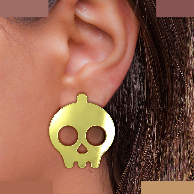 گوشواره طلا 18 عیار زنانه مدوپد مدل جمجمه کد GA1-15665 گوشواره طلا 18 عیار زنانه مدوپد مدل جمجمه کد GA1-15665