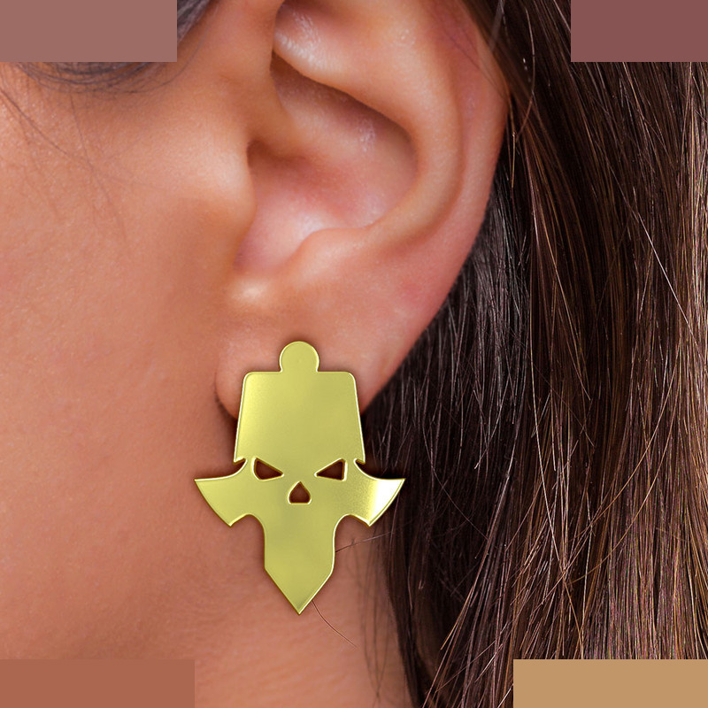 گوشواره طلا 18 عیار زنانه مدوپد مدل جمجمه کد GA1-15671 گوشواره طلا 18 عیار زنانه مدوپد مدل جمجمه کد GA1-15671