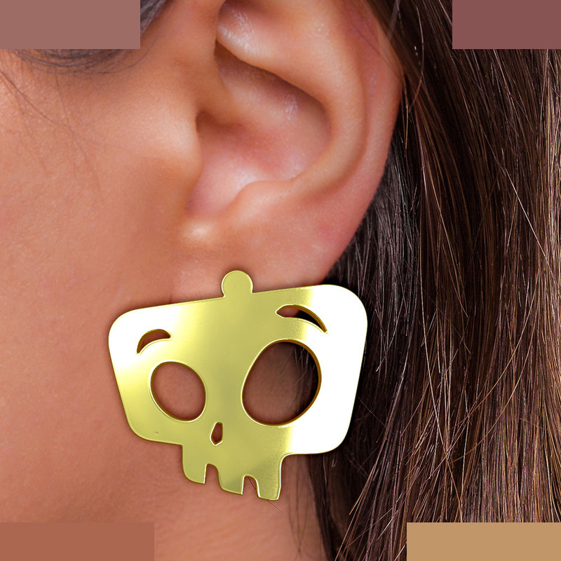 گوشواره طلا 18 عیار زنانه مدوپد مدل جمجمه کد GA1-15674 گوشواره طلا 18 عیار زنانه مدوپد مدل جمجمه کد GA1-15674