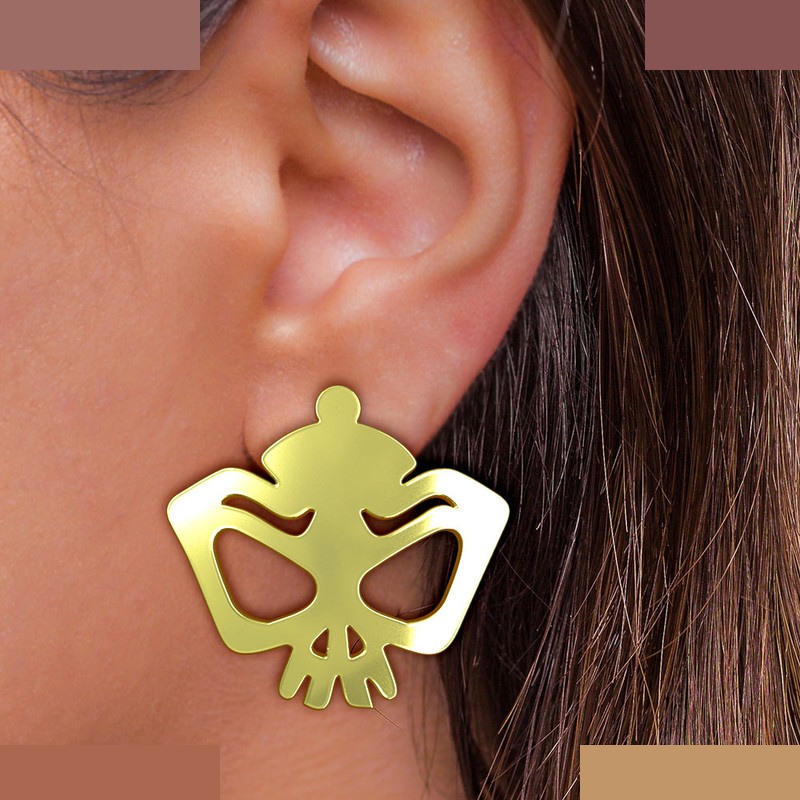 گوشواره طلا 18 عیار زنانه مدوپد مدل جمجمه کد GA1-15675 گوشواره طلا 18 عیار زنانه مدوپد مدل جمجمه کد GA1-15675