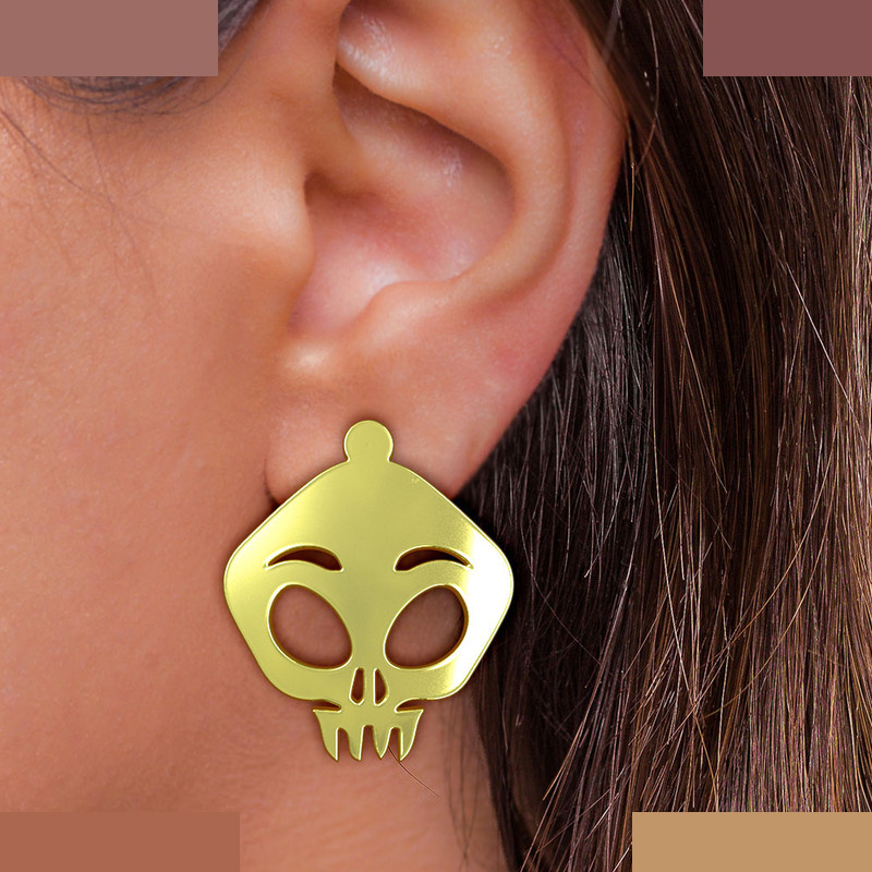 گوشواره طلا 18 عیار زنانه مدوپد مدل جمجمه کد GA1-15677 گوشواره طلا 18 عیار زنانه مدوپد مدل جمجمه کد GA1-15677