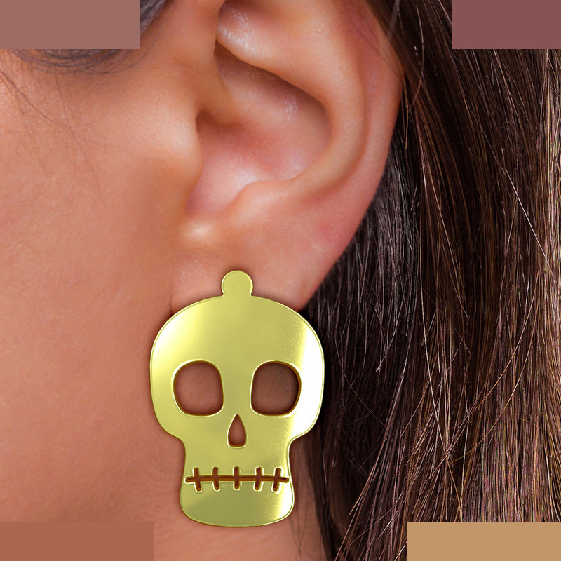 گوشواره طلا 18 عیار زنانه مدوپد مدل جمجمه کد GA1-15701 گوشواره طلا 18 عیار زنانه مدوپد مدل جمجمه کد GA1-15701