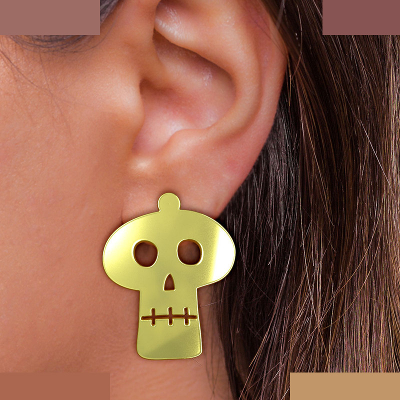 گوشواره طلا 18 عیار زنانه مدوپد مدل جمجمه کد GA1-15708 گوشواره طلا 18 عیار زنانه مدوپد مدل جمجمه کد GA1-15708