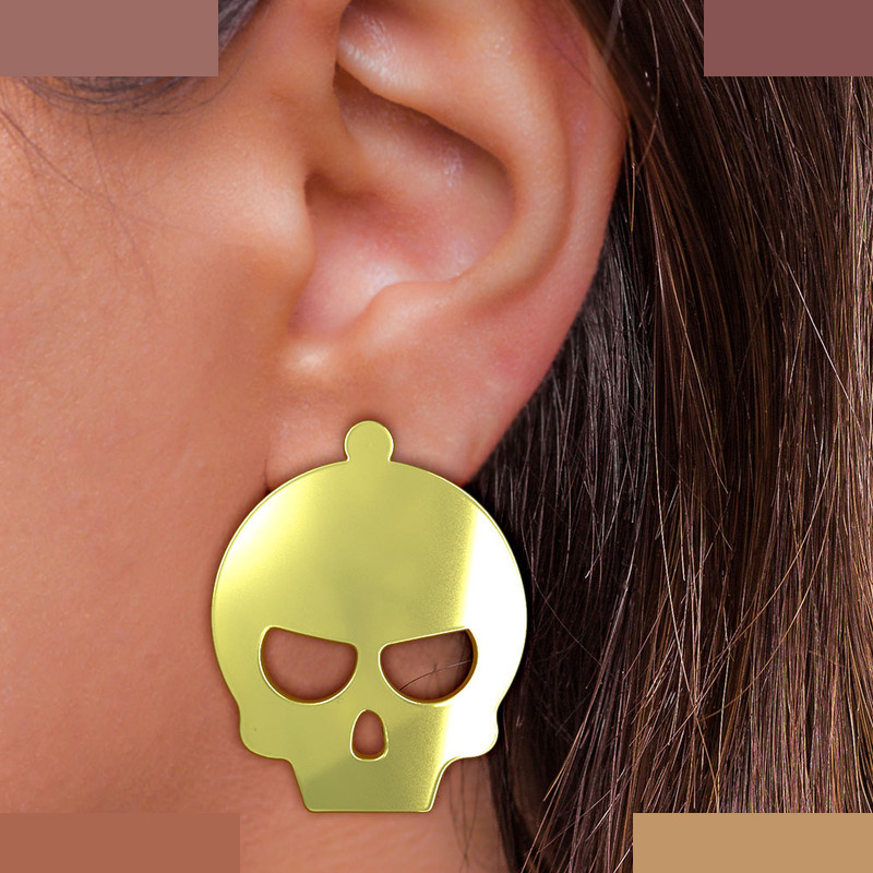 گوشواره طلا 18 عیار زنانه مدوپد مدل جمجمه کد GA1-15714 گوشواره طلا 18 عیار زنانه مدوپد مدل جمجمه کد GA1-15714