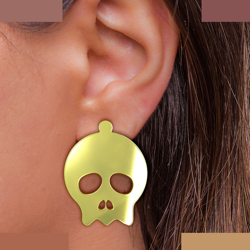 گوشواره طلا 18 عیار زنانه مدوپد مدل جمجمه کد GA1-15715 گوشواره طلا 18 عیار زنانه مدوپد مدل جمجمه کد GA1-15715