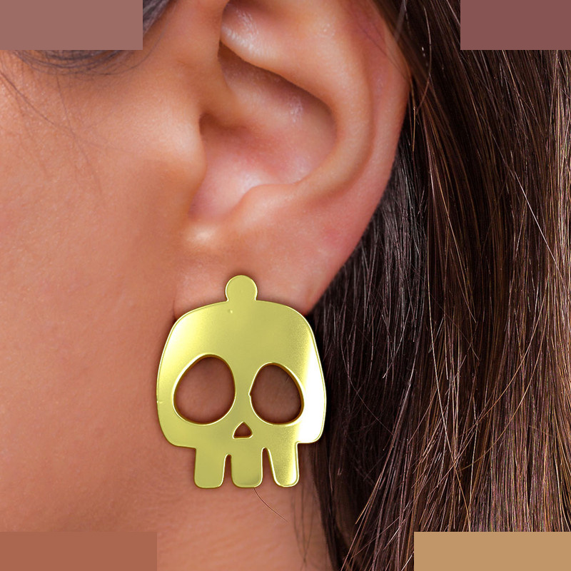 گوشواره طلا 18 عیار زنانه مدوپد مدل جمجمه کد GA1-15718 گوشواره طلا 18 عیار زنانه مدوپد مدل جمجمه کد GA1-15718