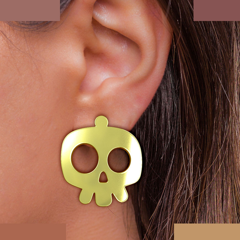 گوشواره طلا 18 عیار زنانه مدوپد مدل جمجمه کد GA1-15720 گوشواره طلا 18 عیار زنانه مدوپد مدل جمجمه کد GA1-15720