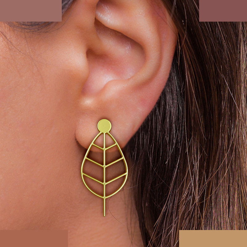 گوشواره طلا 18 عیار زنانه مدوپد مدل برگ کد GA1-15866 گوشواره طلا 18 عیار زنانه مدوپد مدل برگ کد GA1-15866