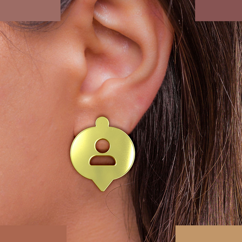 گوشواره طلا 18 عیار زنانه مدوپد مدل علامت پروفایل کد GA1-16036 گوشواره طلا 18 عیار زنانه مدوپد مدل علامت پروفایل کد GA1-16036