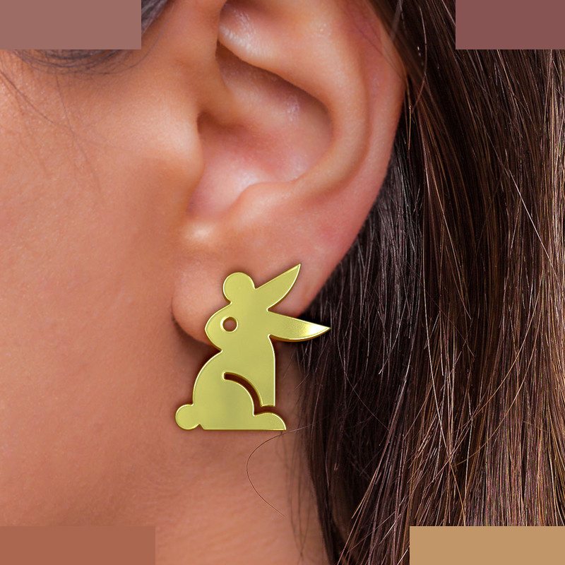 گوشواره طلا 18 عیار زنانه مدوپد مدل خرگوش کد GA1-16045 گوشواره طلا 18 عیار زنانه مدوپد مدل خرگوش کد GA1-16045