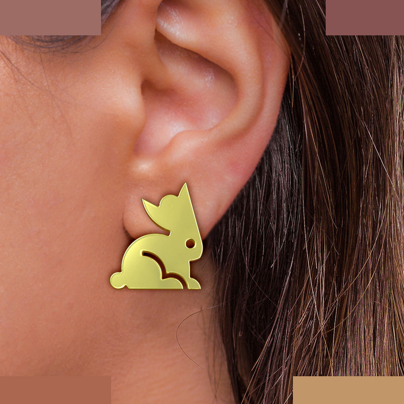 گوشواره طلا 18 عیار زنانه مدوپد مدل خرگوش کد GA1-16048 گوشواره طلا 18 عیار زنانه مدوپد مدل خرگوش کد GA1-16048