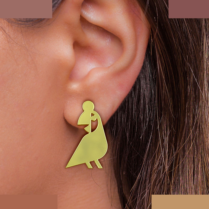 گوشواره طلا 18 عیار زنانه مدوپد مدل طوطی کد GA1-16053 گوشواره طلا 18 عیار زنانه مدوپد مدل طوطی کد GA1-16053