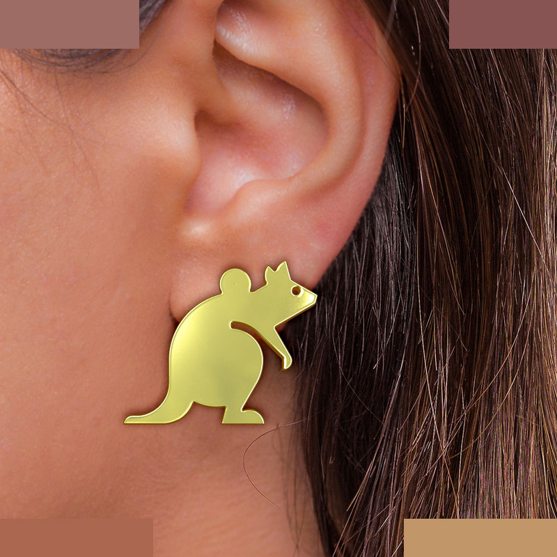 گوشواره طلا 18 عیار زنانه مدوپد مدل کانگرو کد GA1-16063 گوشواره طلا 18 عیار زنانه مدوپد مدل کانگرو کد GA1-16063