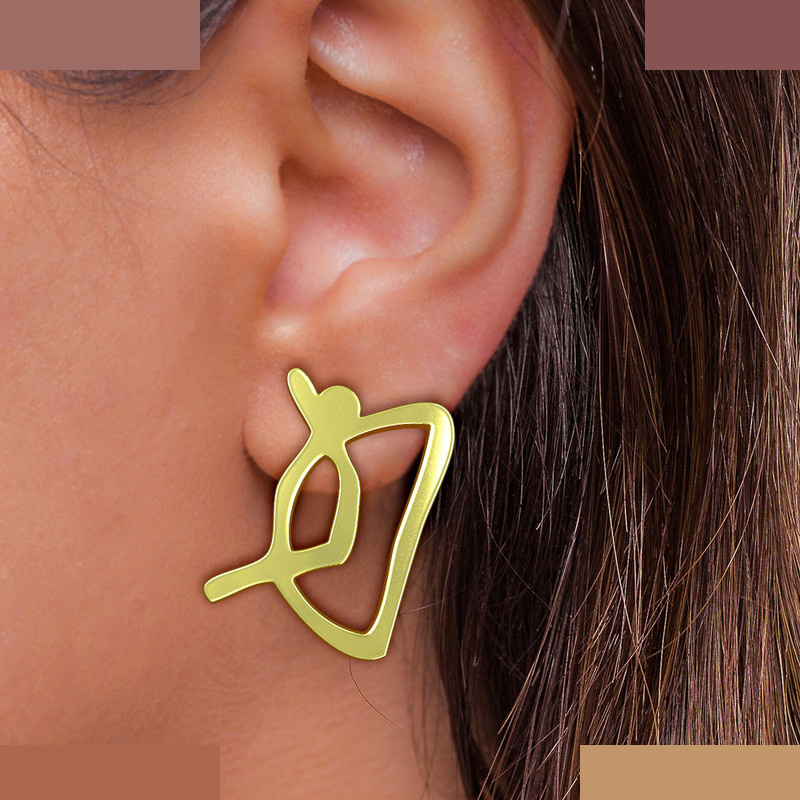 گوشواره طلا 18 عیار زنانه مدوپد مدل هندسی کد GA1-16109 گوشواره طلا 18 عیار زنانه مدوپد مدل هندسی کد GA1-16109