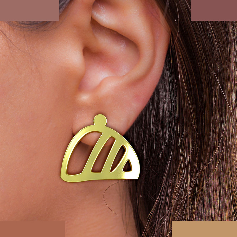 گوشواره طلا 18 عیار زنانه مدوپد مدل هندسی کد GA1-16178 گوشواره طلا 18 عیار زنانه مدوپد مدل هندسی کد GA1-16178