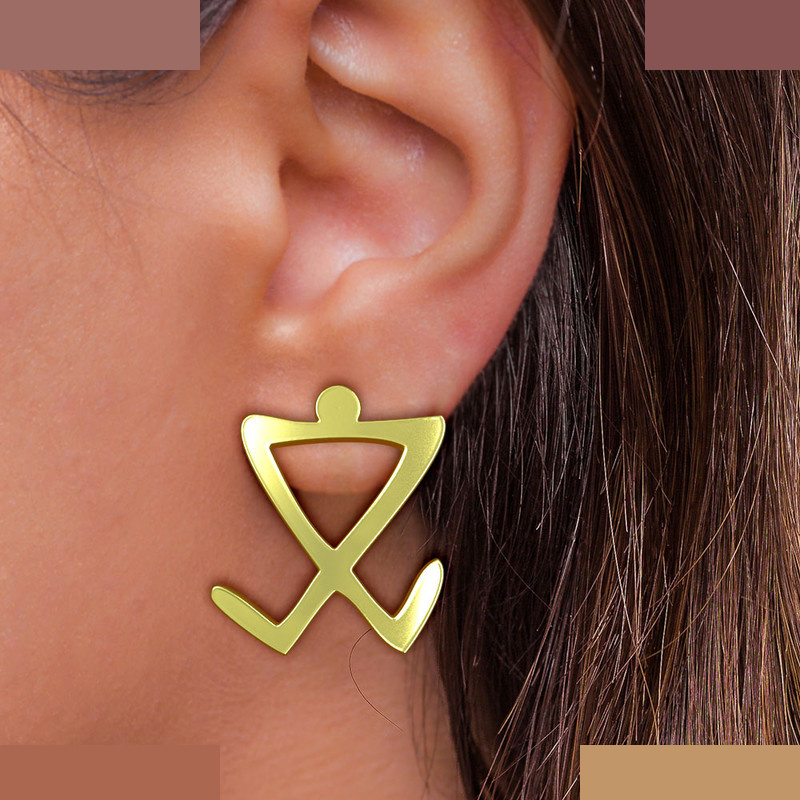 گوشواره طلا 18 عیار زنانه مدوپد مدل هندسی کد GA1-16182 گوشواره طلا 18 عیار زنانه مدوپد مدل هندسی کد GA1-16182