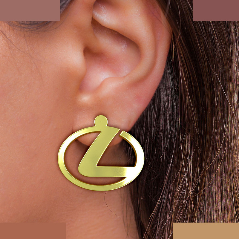 گوشواره طلا 18 عیار زنانه مدوپد مدل لکسوس کد GA1-16214