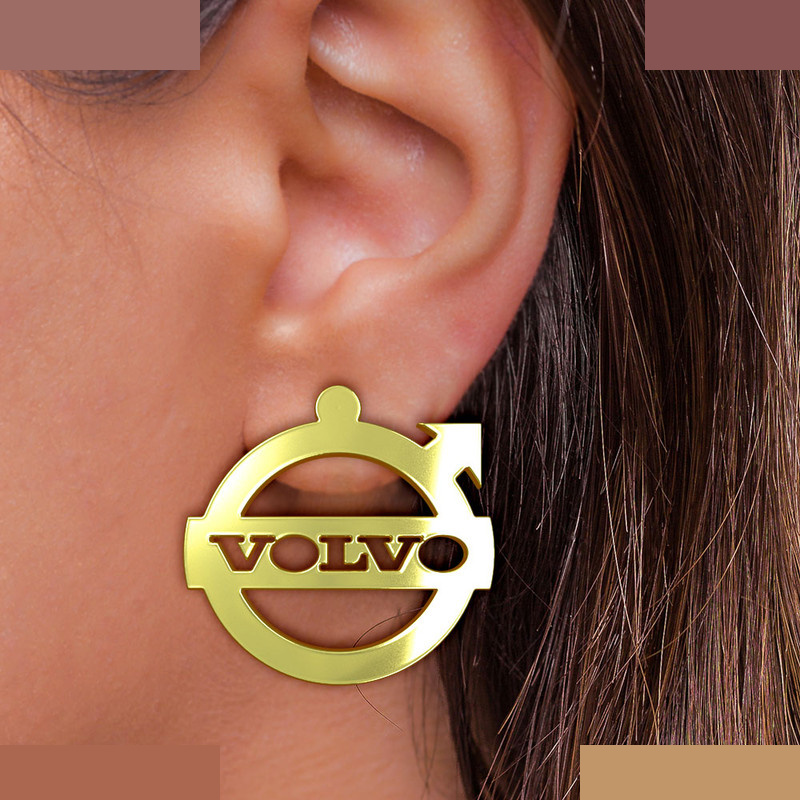 گوشواره طلا 18 عیار زنانه مدوپد مدل ولوو کد GA1-16231