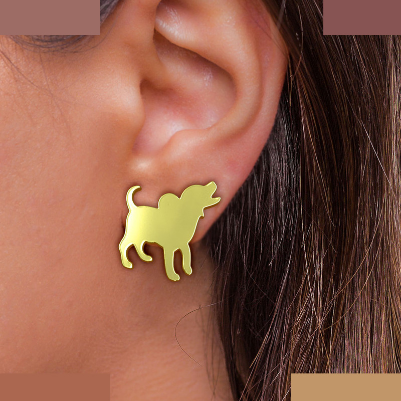 گوشواره طلا 18 عیار زنانه مدوپد مدل سگ کد GA1-16384 گوشواره طلا 18 عیار زنانه مدوپد مدل سگ کد GA1-16384