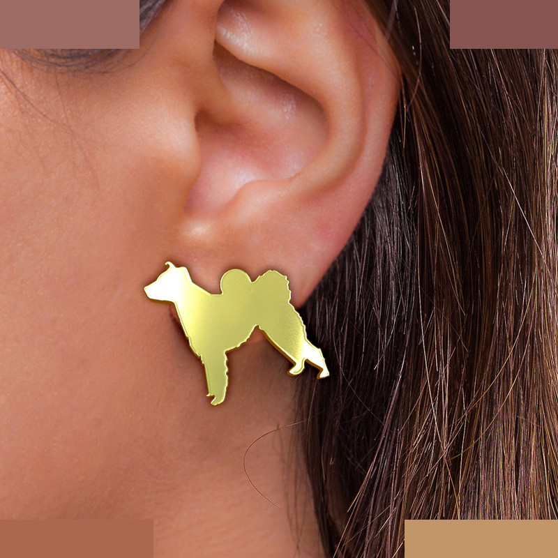 گوشواره طلا 18 عیار زنانه مدوپد مدل سگ کد GA1-16432