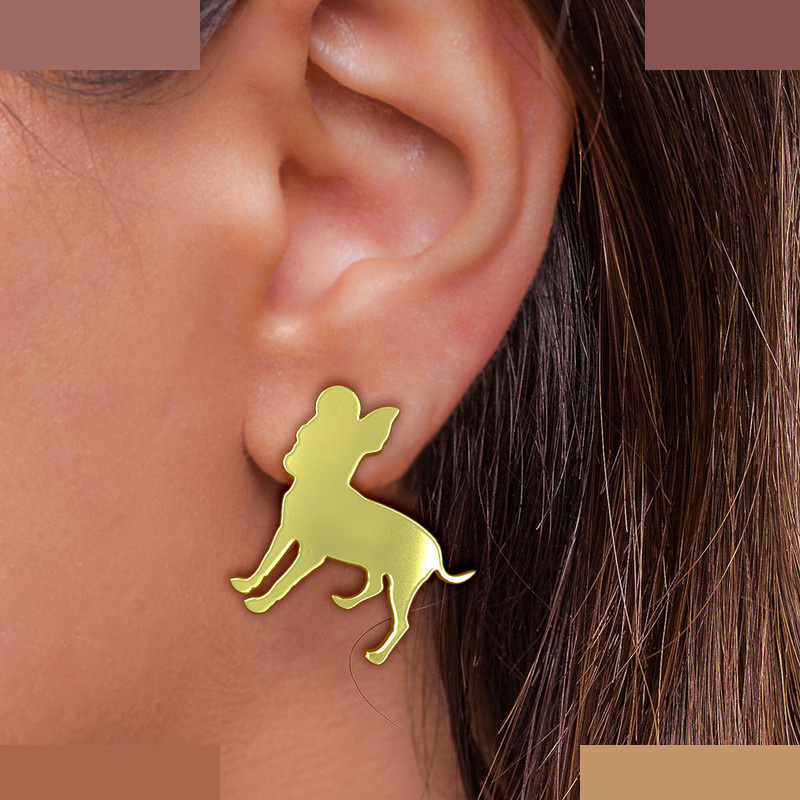 گوشواره طلا 18 عیار زنانه مدوپد مدل سگ کد GA1-16460 گوشواره طلا 18 عیار زنانه مدوپد مدل سگ کد GA1-16460