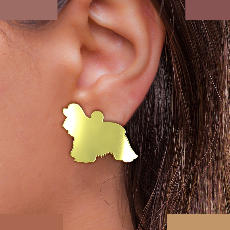 گوشواره طلا 18 عیار زنانه مدوپد مدل سگ کد GA1-16465