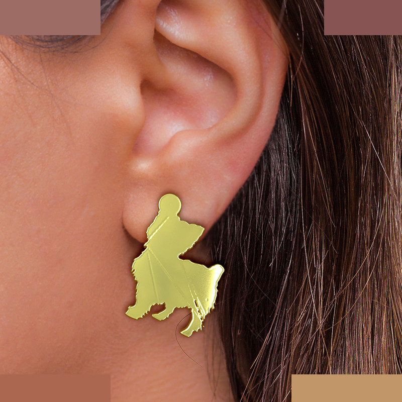 گوشواره طلا 18 عیار زنانه مدوپد مدل سگ کد GA1-16469 گوشواره طلا 18 عیار زنانه مدوپد مدل سگ کد GA1-16469