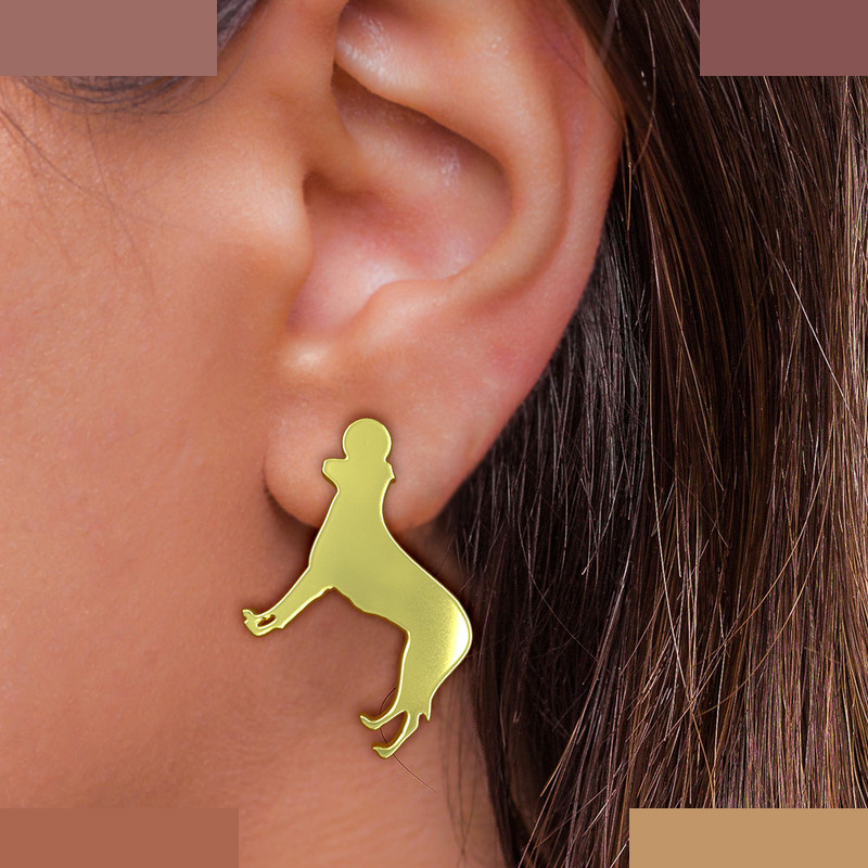 گوشواره طلا 18 عیار زنانه مدوپد مدل سگ کد GA1-16489 گوشواره طلا 18 عیار زنانه مدوپد مدل سگ کد GA1-16489