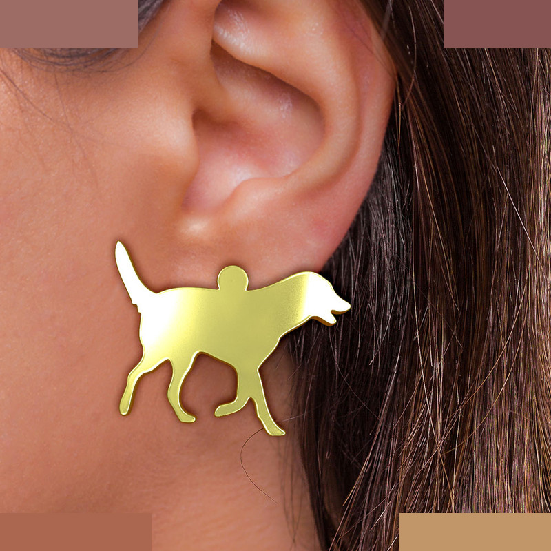 گوشواره طلا 18 عیار زنانه مدوپد مدل سگ کد GA1-16550 گوشواره طلا 18 عیار زنانه مدوپد مدل سگ کد GA1-16550